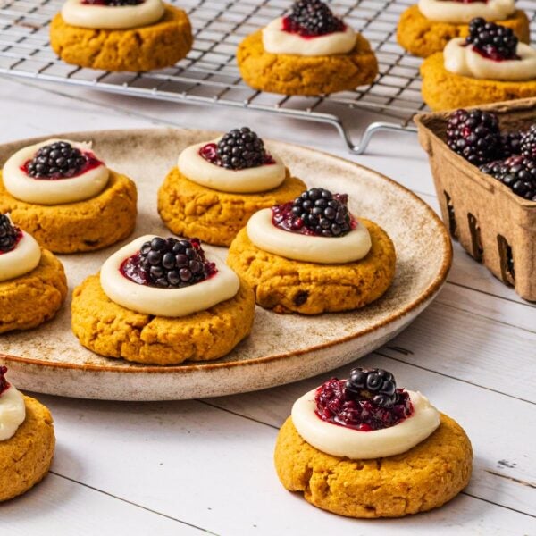 Biscuit au gâteau au fromage aux mûres