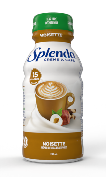 Bouteille de crème à café aux noisettes de Splenda - Français