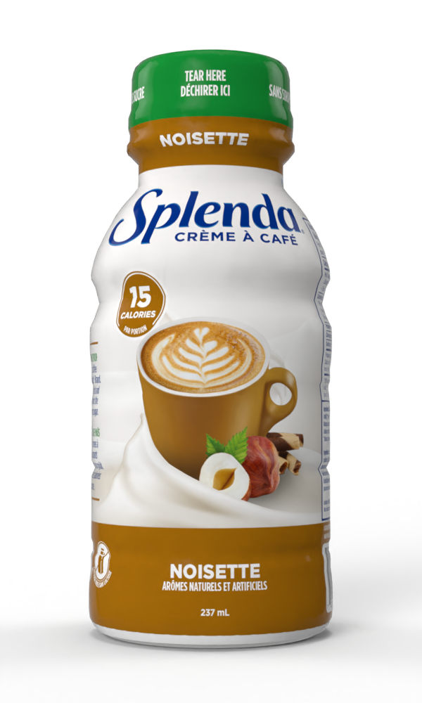 Bouteille de crème à café aux noisettes de Splenda - Français