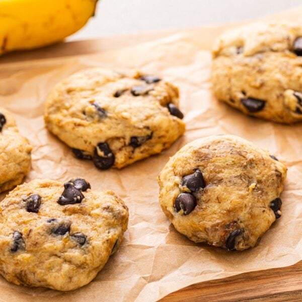 Biscuits au pain aux bananes et aux pépites de chocolat